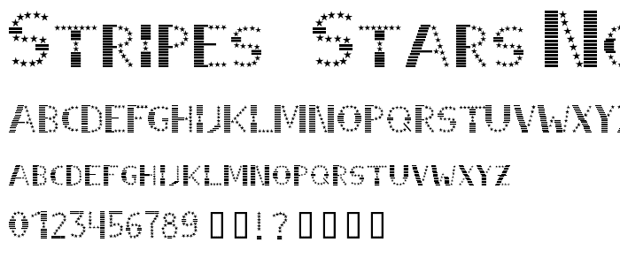 STRIPES & STARS Normal font